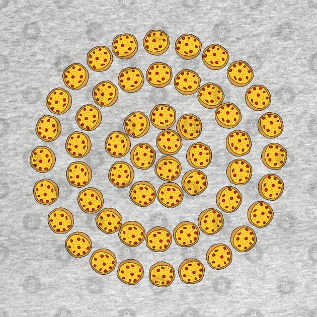 Pepperoni Pizza Circle Food by ellenhenryart